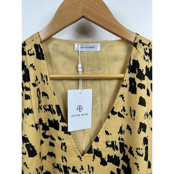 Anine Bing Peyton Printed Cotton Dress Size M